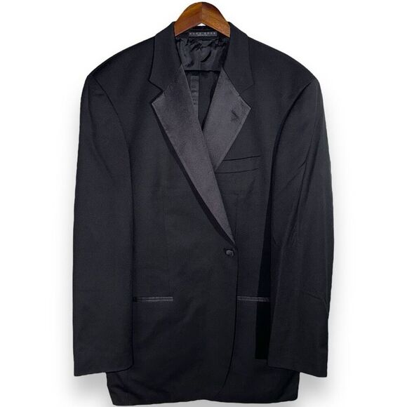 Hugo Boss Made in USA 2 Piece Tuxedo Suit Size 46R - Picture 1 of 13